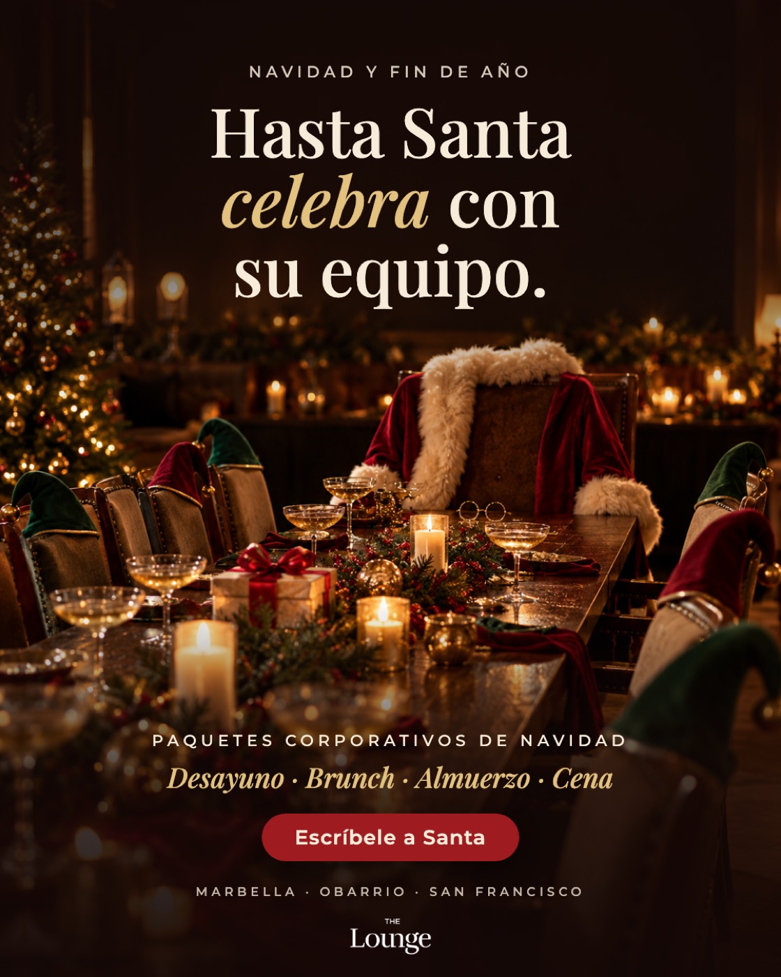 Post: Hasta Santa celebra con su equipo